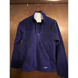 Womens Patagonia 1/4 Zip Up Navy Blue Synchilla Sz M